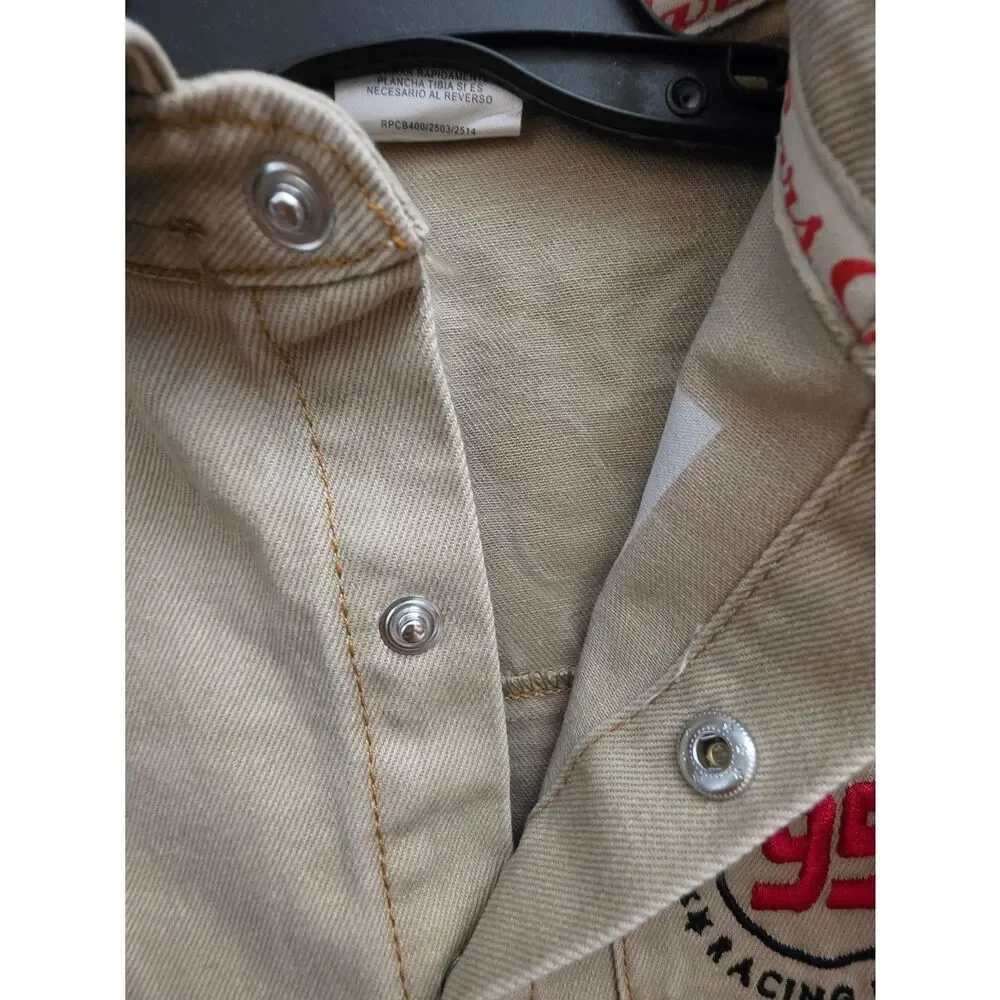 Disney Pixar Cars Jacket Tan Brown Lightning McQueen Mater Size 12 months Nwt